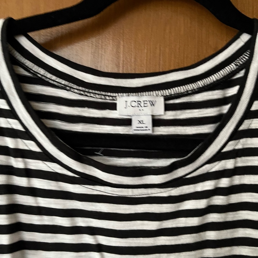 J Crew Casual Striped Black and White Dress - Picture 2 of 2